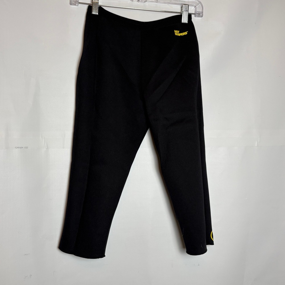 Set of 2 Hot Shapers Black Neotex Neoprene Sweat Enhancing Capri Pants Womens S